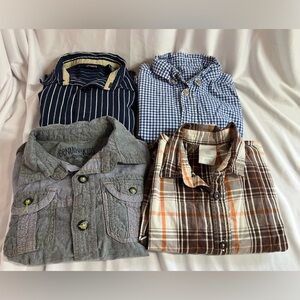 Genuine Kids Button Down Shirt Set - Blue, Gray, Brown